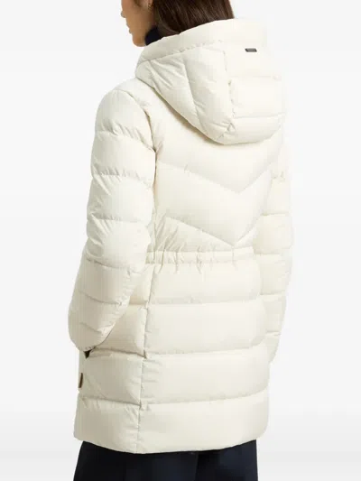 Woolrich Shirley Down Jacket In Microfiber In White