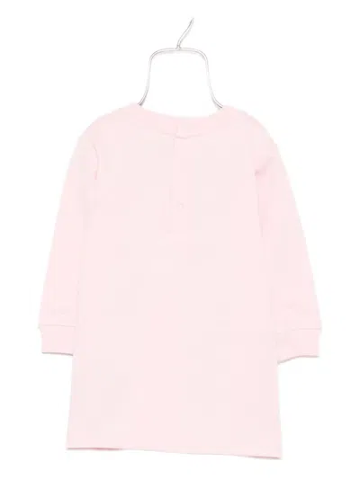 Moschino Teddy-deer Crew-neck Dress In Pink
