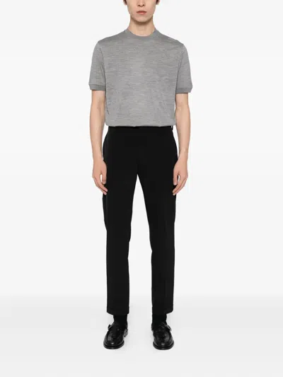 Canali Wool T-shirt In Gray