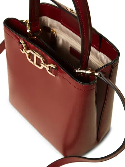 Twinset First Class Chain-link Bucket Bag In Red