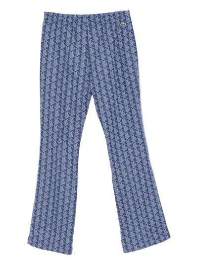 Lacoste Monogram Trousers In Blue