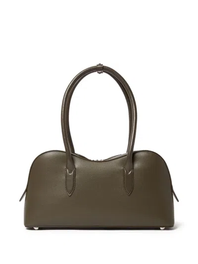 Stella Mccartney Ryder Large Tote Bag In Embossed Grainy Eco Mat In Brown