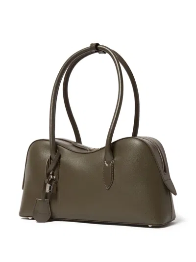 Stella Mccartney Ryder Large Tote Bag In Embossed Grainy Eco Mat In Brown