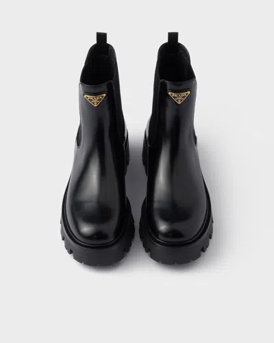 Prada Ankle Boots With Chunky Sole And Pull Tabs In Multi