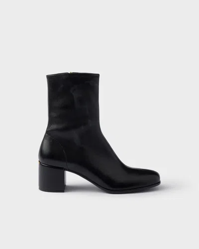 Prada 55mm Leather Zip-fastening Block-heel Boots In Multi