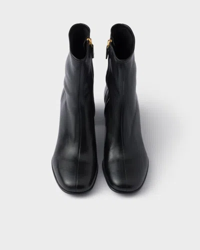 Prada 55mm Leather Zip-fastening Block-heel Boots In Multi