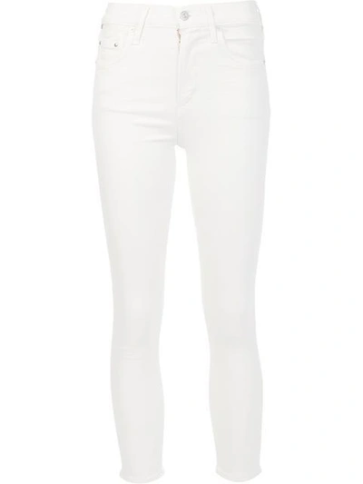 Shop Citizens Of Humanity Skinny Cropped Jeans In White