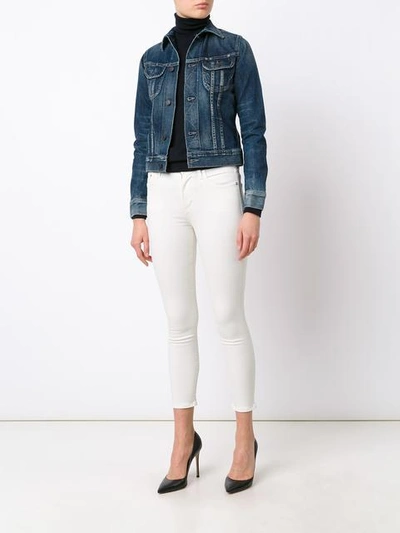 Shop Citizens Of Humanity Skinny Cropped Jeans In White