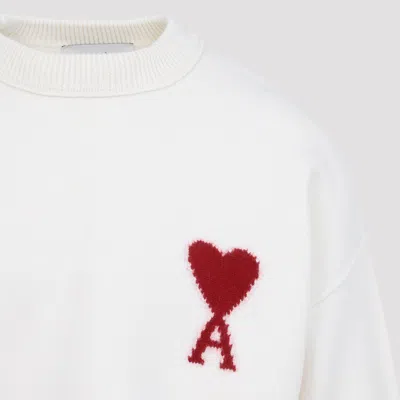 Ami Alexandre Mattiussi Ami De Coeur Logo Sweater In Animal Print