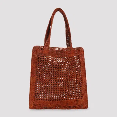 Chloé X Made For A Woman Summer Banana Small Raffia Tote Bag In Brown