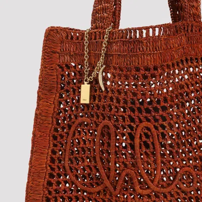 Chloé X Made For A Woman Summer Banana Small Raffia Tote Bag In Brown