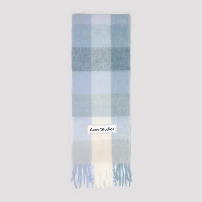 Acne Studios Alpaca Wool Blend Checkered Pattern Scarf In Multi