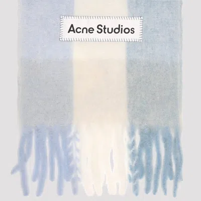 Acne Studios Alpaca Wool Blend Checkered Pattern Scarf In Multi