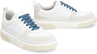 Ferragamo Cassina Low-top Sneakers In White