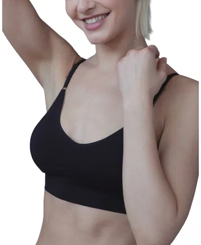 Brabar Soft Supportive Day Bra With Back Closure In Black