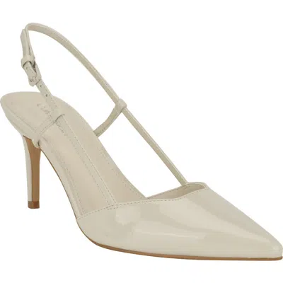 Calvin Klein Jesa Slingback Pointed Toe Pump In White