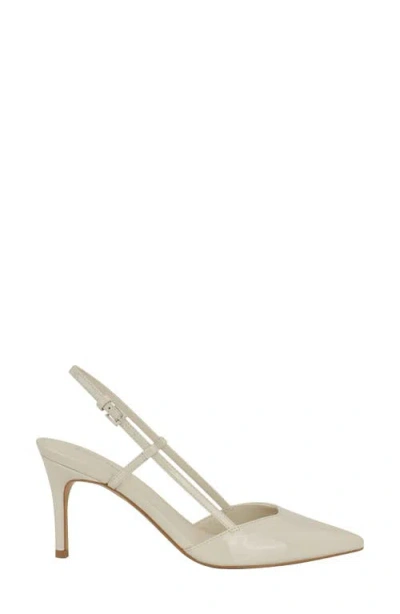 Calvin Klein Jesa Slingback Pointed Toe Pump In White