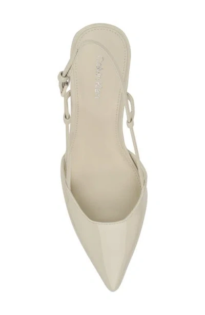 Calvin Klein Jesa Slingback Pointed Toe Pump In White