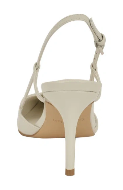 Calvin Klein Jesa Slingback Pointed Toe Pump In White