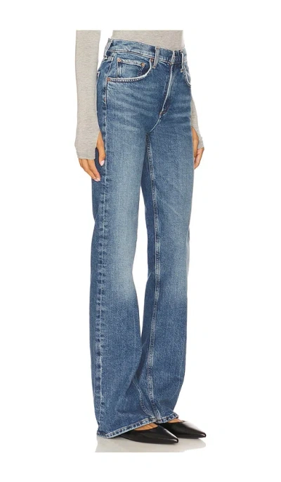 Agolde Kick Mid Rise Boot Jean In Curve In Blue