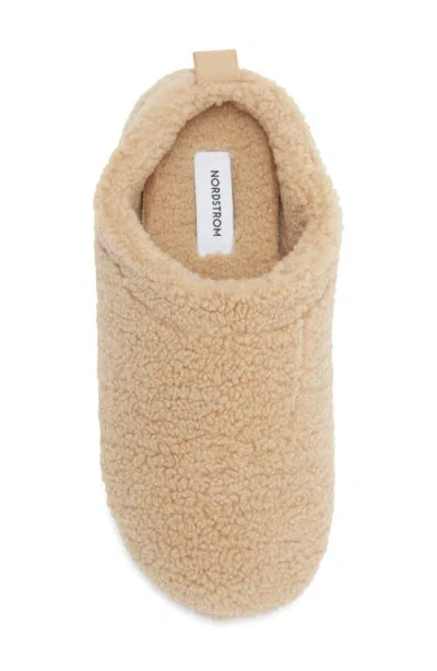 Nordstrom Greer Faux Shearling Clog Slipper In Brown