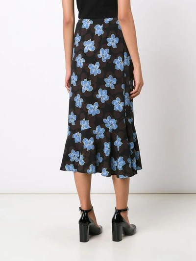 Shop Suno Floral Print Skirt - Black