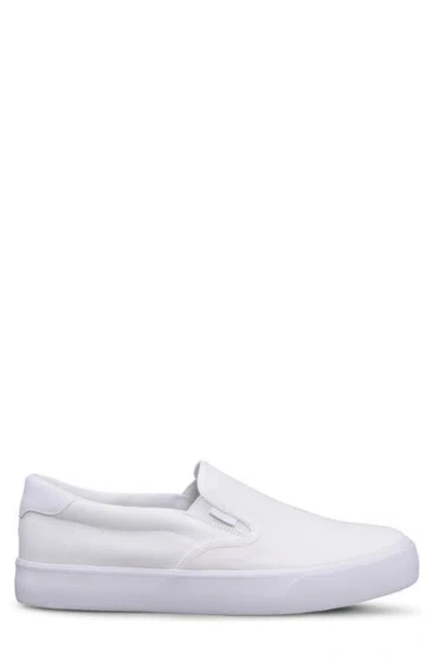Lugz Clipper Mens Round Closed Toe Slip-on Shoe In White