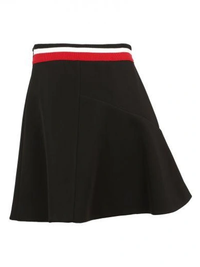 Shop Marni Ribbed Striped Skirt In Nero