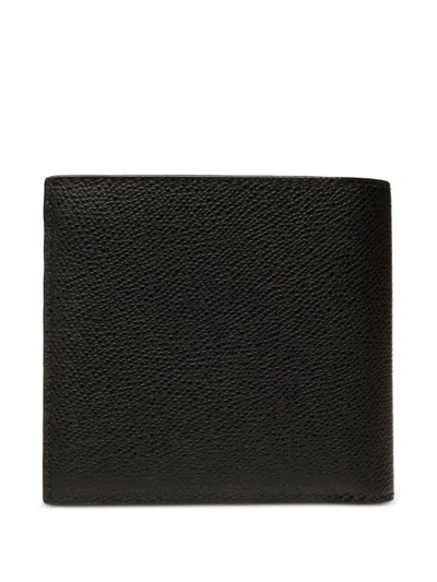 Bally Stripe Leather Wallet In Black