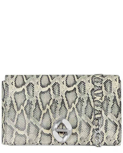 Rebecca Minkoff Snakeskin Print Crossbody Bag In Black