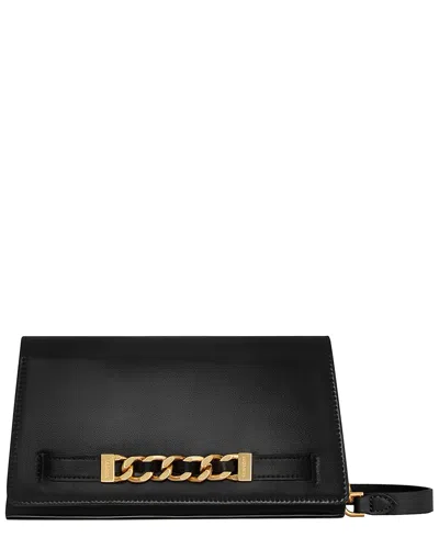 Rebecca Minkoff Curb Link Leather Crossbody Bag In Black