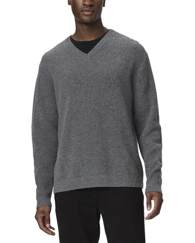 Paige Roth Ribbed Wool Sweater In Gray