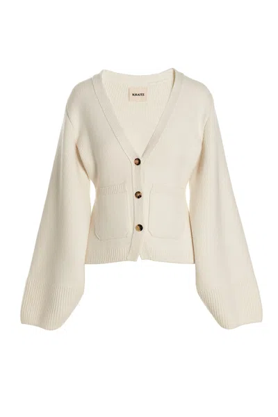 Khaite Scarlet Cashmere Cardigan In White