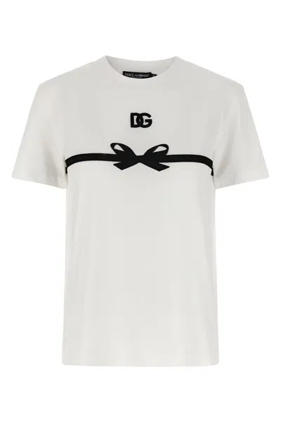 Dolce & Gabbana Jersey T-shirt With Embroidery In White
