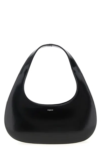 Coperni Curved Glossy Top Handle Bag In Black