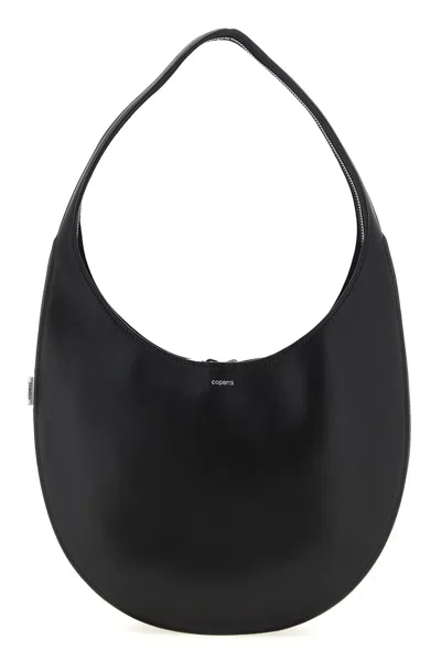 Coperni Medium Soft Swipe Leather Shoulder Bag In Black