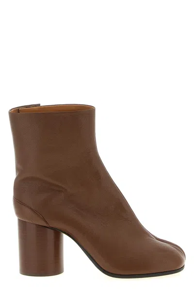 Maison Margiela Tabi Ankle Boots Woman Black In Brown