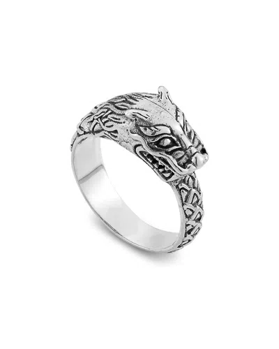 Samuel B. Silver Ouroboros Dragon Ring In Metallic