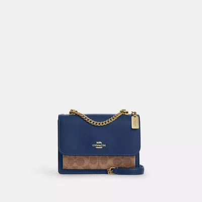Coach Mini Klare Crossbody Bag In Signature Canvas In Blue