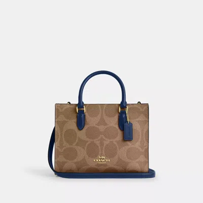 Coach Maggie Small Tote Bag In Signature Canvas In Blue