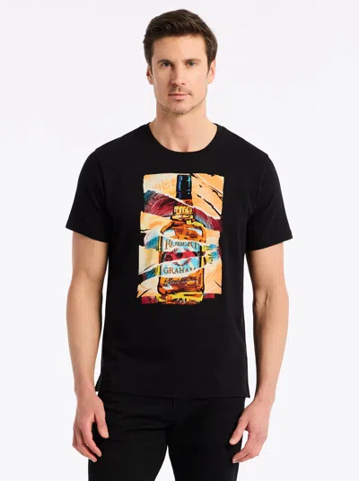 Robert Graham Whiskey Wisdom Short Sleeve Cotton Graphic T-shirt In Black