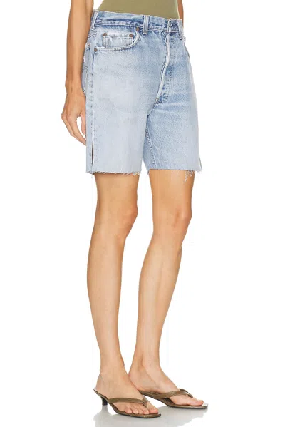 Aligrace Long Split Seam Short In Blue