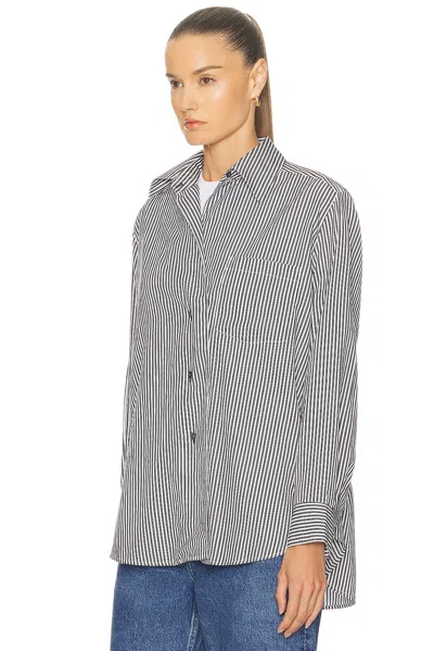 Agolde Solene Stripe Roux Button-up Shirt In Multi