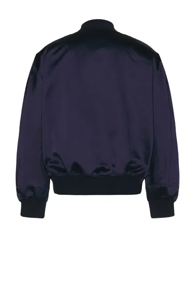 Givenchy Logo Bomber Jacket Puffer Jackets Blue In Multi