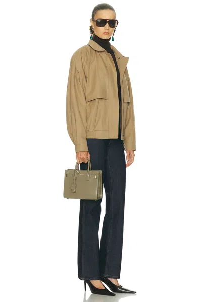 Saint Laurent Sac De Jour Nano Leather Top Handle Bag In Green