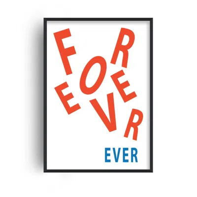 Fanclub Red Forever Ever Retro Music Giclée Art Print A2 In Red