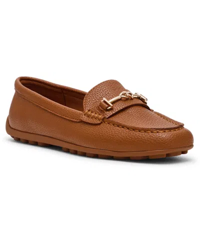 Anne Klein Women's Hanna Slip On Driving Moc Loafers In Brown