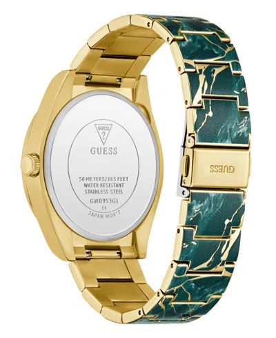 Guess Men's Green Multi-function Watch, 44mm In Green