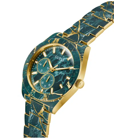Guess Men's Green Multi-function Watch, 44mm In Green