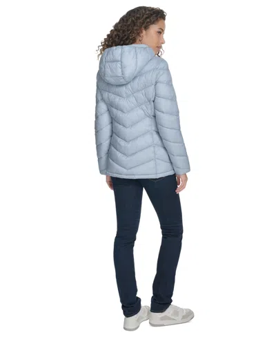 Charter Club Women's Packable Hooded Puffer Coat, Created For Macy's In Blue